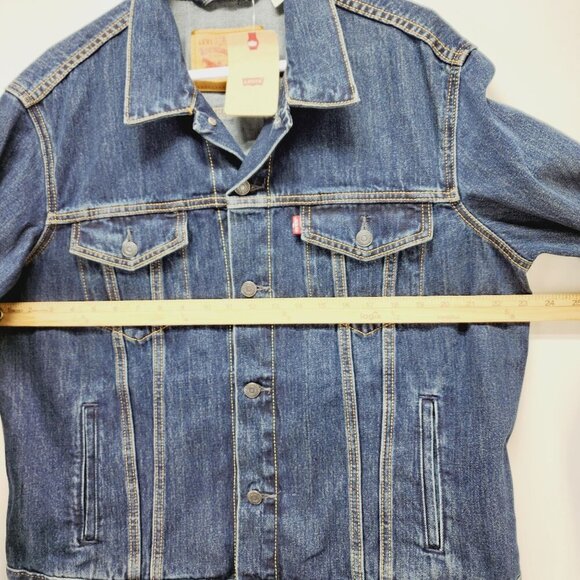 Levi's Men's Trucker Denim Jacket Size L blue New - Picture 5 of 10